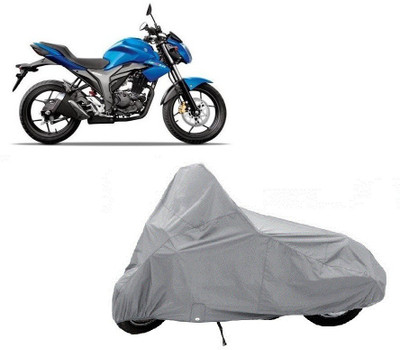 Autocraft Two Wheeler Cover for Suzuki(Gixxer, Silver)