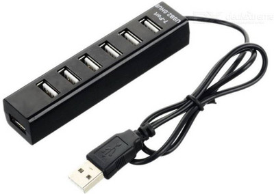 

Freya USB 2.0 HUB 4 PORT MULTI PURPOSE BATTERY CHARGER USB Adapter(Black)