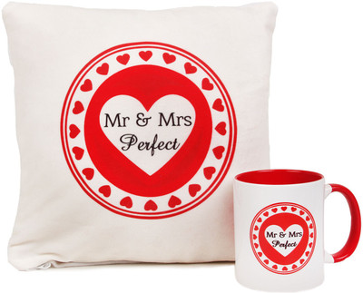 

Floweraura Mug, Cushion Gift Set