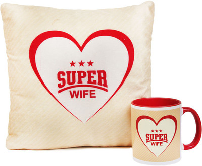 

Floweraura Mug, Cushion Gift Set