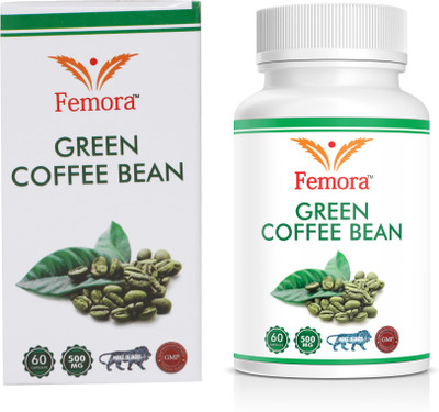 

Femora Green Coffee Beans Extract 500 mg (60 Pure Veg Capsules) Pack of 1, 100 % Pure & Natural Weight Management & Appetite Suppressant Supplement(1 No)