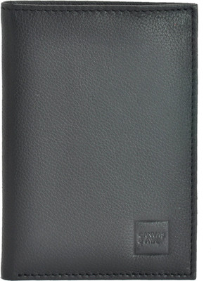 

Canvas & Awl Men Black Genuine Leather Document Holder(6 Card Slots)