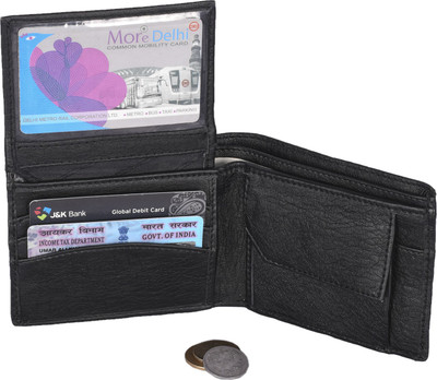 

pocket bazar Men Black Artificial Leather Wallet(5 Card Slots)