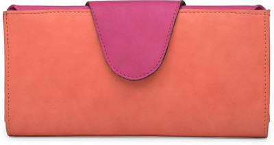 

Butterflies Women Casual Orange, Pink Artificial Leather Wallet(5 Card Slots), Dark peach