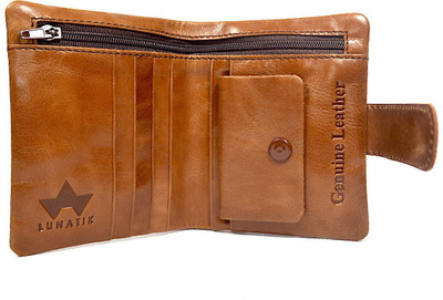 

lunatik Boys Tan Genuine Leather Wallet(6 Card Slots), Khaki;tan