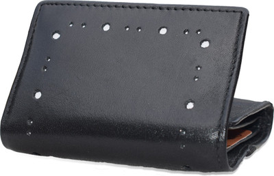 

Ox Men Casual Black Genuine Leather Wallet(7 Card Slots), Black-09