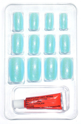 

Color Fever False Nails - Light Blue - Pack OF 12 Blue(Pack of 12)