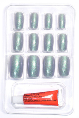 

Color Fever False Nails - Bright Grey - Pack OF 12 Grey(Pack of 12)