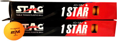 

Stag One Star Plastic Table Table Tennis Ball(Pack of 12, Orange)