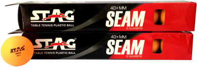 

Stag Seam Plastic Table Table Tennis Ball(Pack of 12, Orange)