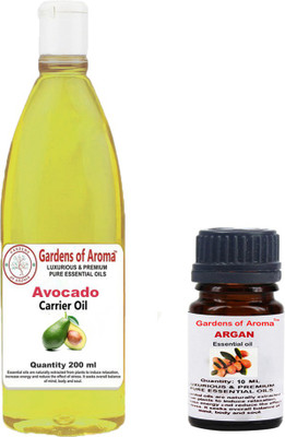 

Gardens Of Aroma Argan Essential Oil And Avocado Carrier Oil(210 ml)