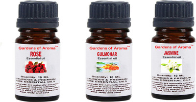 

Gardens Of Aroma Rose, Gulmohar And Jasmine Essential oil(30 ml)