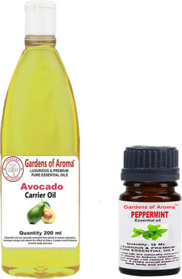 

Gardens Of Aroma Peppermint Essential Oil And Avocado Carrier Oil(210 ml)