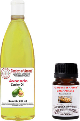 

Gardens Of Aroma Bitteralmond Essential Oil And Avocado Carrier Oil(210 ml)