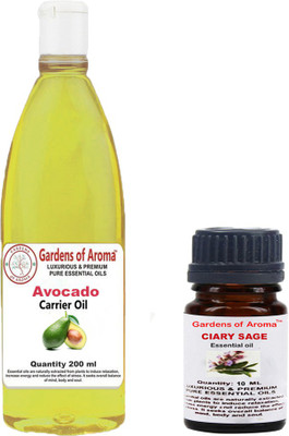 

Gardens Of Aroma Clarysage Essential Oil And Avocado Carrier Oil(210 ml)