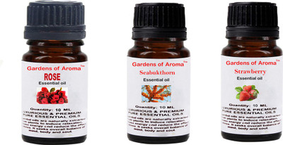 

Gardens Of Aroma Rose, Seabukthorn And Strawberry Essential Oil(10)
