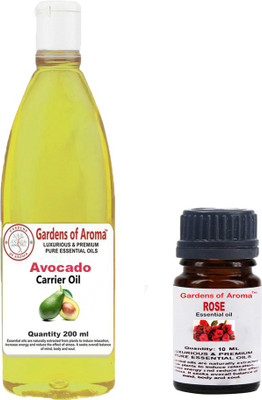 

Gardens Of Aroma Rose Essential And Avocado Carrier Oil(210 ml)