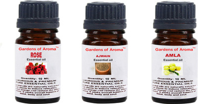 

Gardens Of Aroma Rose,Ajwain And Amla Essential Oils(10)