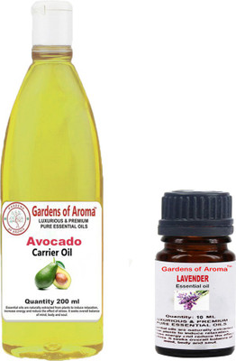 

Gardens Of Aroma Lavender Essential Oil Avocado Carrier Oil(210 ml)