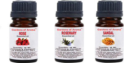 Gardens Of Aroma Rose, Rosemarry And sandal Essential Oil(30 ml)