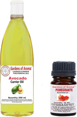 

Gardens Of Aroma Pomegranate Essential oil And Avocado Carrier Oil(210 ml)