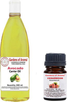 

Gardens Of Aroma Cedarwood Essential Oil And Avocado Carrier Oil(210 ml)