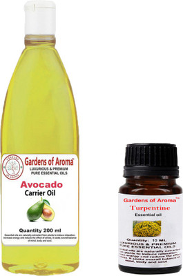 

Gardens Of Aroma Turpentine Essential Oil And Avocado Carrier Oil(210 ml)