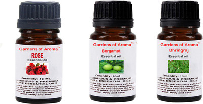 

Gardens Of Aroma Rose, Bergamot And bhringraj Essential Oil(30 ml)