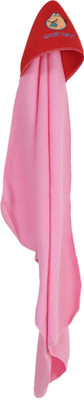 

First Trend Cartoon  Hooded Baby Blanket(Polyester, Pink