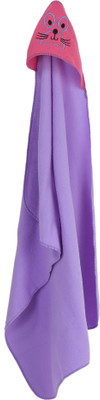 

First Trend Cartoon  Hooded Baby Blanket(Polyester, Purple
