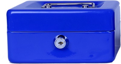 shraddha collections SC-CB-030-BL Cash Box(2 Compartments)