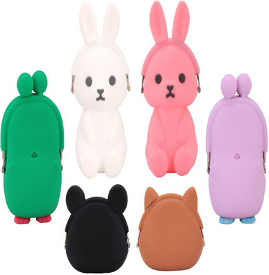 

Wishpool Sweet Silicone Coin Purse Wallet Pouch Case Clutch Key Wallet Change Card Bag with metal buckle-GROUP004 Coin Bank(Multicolor)