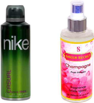 

Nike CASUAL MEN with SHEER SECRET CHAMPAGNE WOMEN(Set of 2)