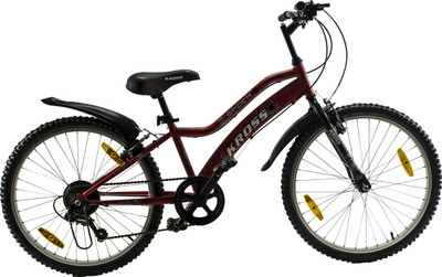 

Kross Spider -6Spd 24 Red For Adults 24 T Mountain Cycle(7 Gear, Red, Black)