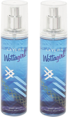 

Layer WOTTAGIRL DEEP SPACE 135 ML EACH ( PACK OF 2) Body Spray - For Women(270 ml, Pack of 2)