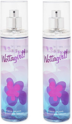 

Layer WOTTAGIRL MYSTIC ISLAND 135 ML EACH ( PACK OF 2) Body Spray - For Women(270 ml, Pack of 2)