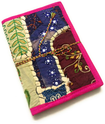 

Safar Regular Diary(Handmade paper diary with ethnic fabric work, Multicolor)