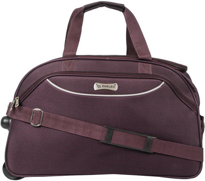 

emblem (Expandable) Companion Duffel 24Inch Wine Duffel Strolley Bag(Purple)