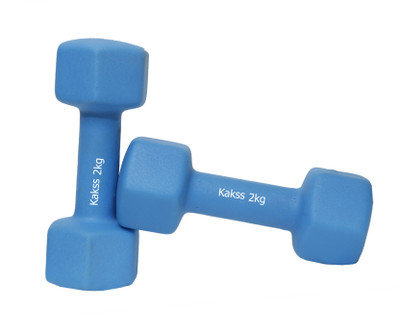 KAKSS 1 pair 2kg Neoprene Coated Dumbbells for gym excercise Fixed Weight Dumbbell(4 kg) available at flipkart for Rs.889