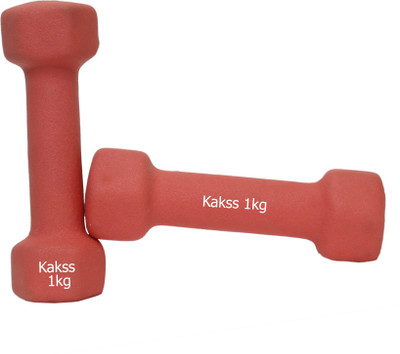 

KAKSS 1 pair 1 kg Neoprene coated dumbells for gym exercise Fixed Weight Dumbbell(2 kg)
