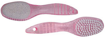 

BabiLa Pumice Stone/Brush with Handle(Pink, White)