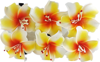 

Kabello Party Wear Combo Flowers Hair Pins / Tic Tac Hair Clip For Bun Maker Tic Tac Clip(Yellow)