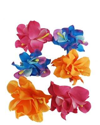 

Kabello Party Wear Flower Hair Pins / Hair Clips / Tic-Tac clips For hair Decorations Tic Tac Clip(Multicolor)