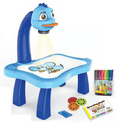 

VShine Projector Table Frozen theme 3 in 1 Kids painting drawing activity kit table(Blue)