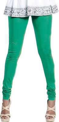 Notyetbyus Churidar Ethnic Wear Legging(Green, Solid)