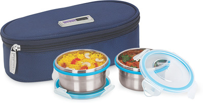 

Steel Lock TIFFIN 1311 1 Containers Lunch Box(200 ml), Blue;silver