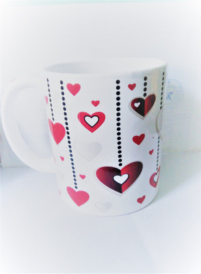 

MKE COFFEE MUG Ceramic Mug(400 ml), Red;white