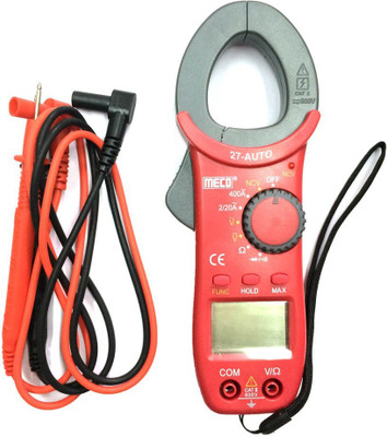 Meco 27-Auto Digital AC Clamp Meter alongwith Calibration Certificate Digital Multimeter(Red 2000 Counts)