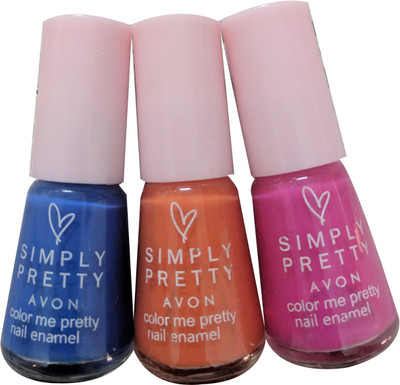 

Avon Simply Color Me Pretty Navy Blue, Juicy Orange, Flirty(Pack of 3)