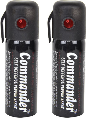 

Commander Self Defence Women Safety upto 10 feet Range Dispensable Pack of 2 Pepper Stream Spray
